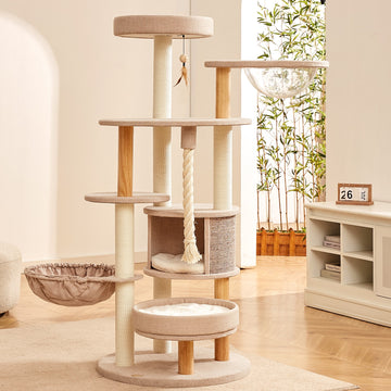 Enchanting Forest Cat Tree Lux (Solid Wood Posts)