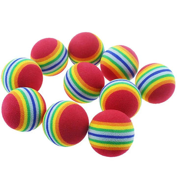 Rainbow Bouncing Ball Cat Toy 10pcs