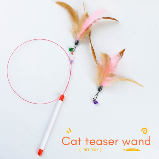 Feather Cat Teaser Wand (2pcs in One)