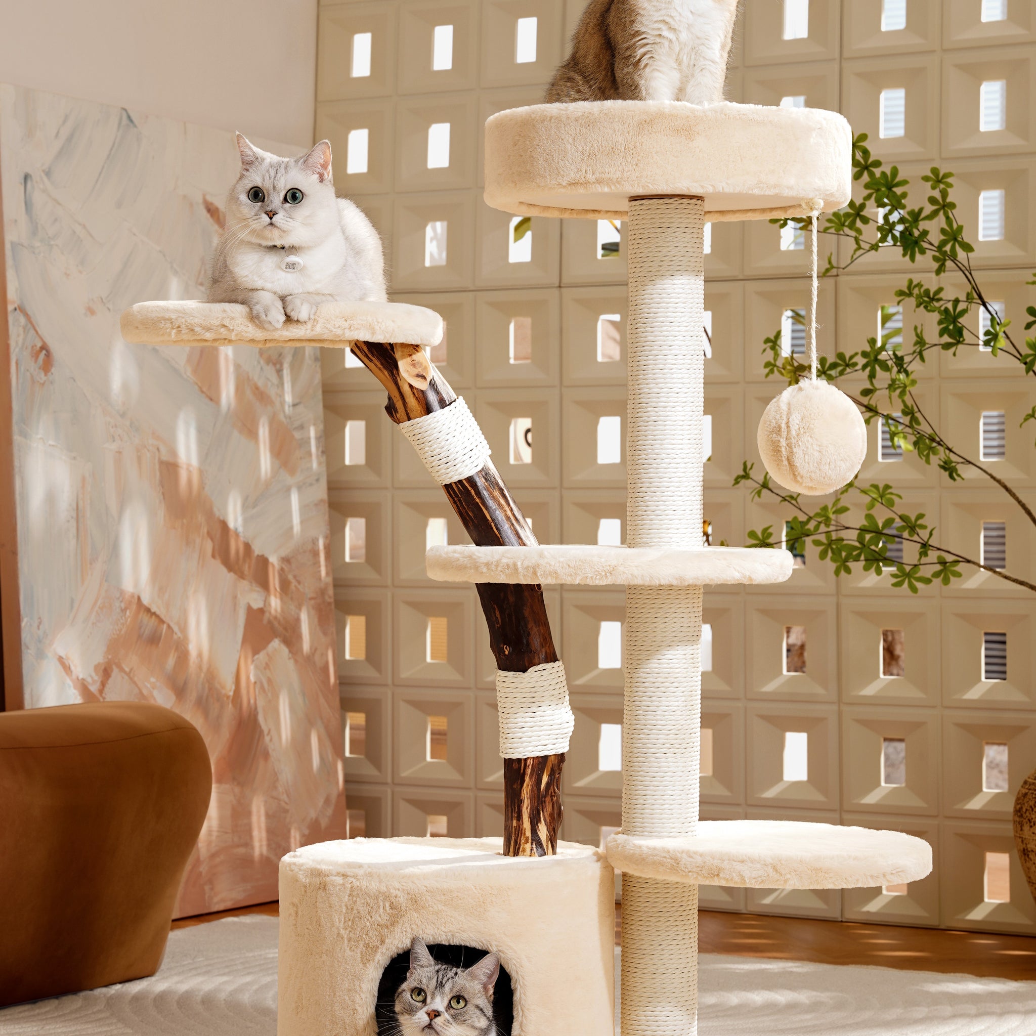 Snow White Treehouse Cat Tree B