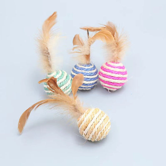 Sisal Feather Ball (3pcs in One)