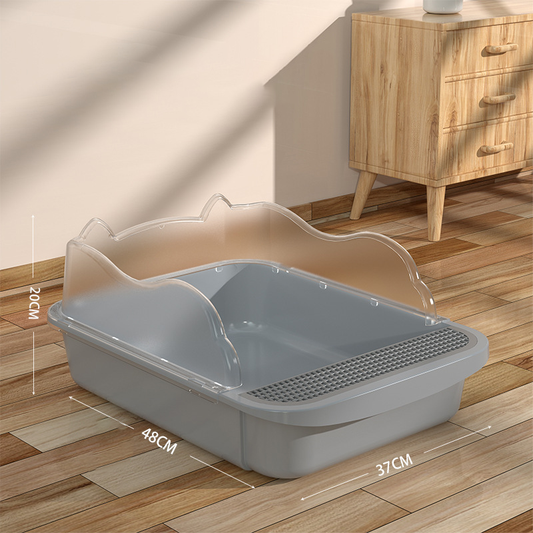 Semi-enclosed Cat Litter Box