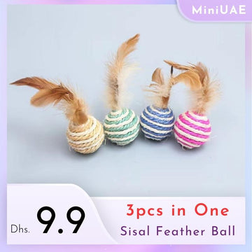 Sisal Feather Ball (3pcs in One)